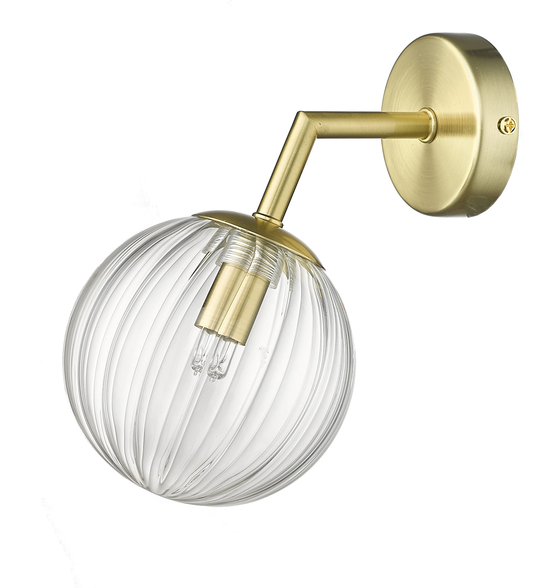 Molekularny, złoty kinkiet do sypialni LP-133/1W z serii ARETTE