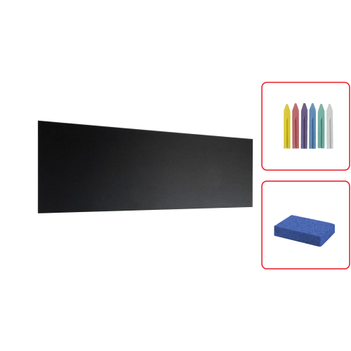 Panel magnetyczny kredowy czarny 90x30cm – tablica czarna kredowa bezramowa + gratis