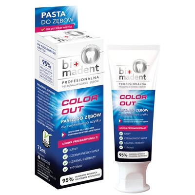 BIO MADENT Color Out Naturalna pasta do zębów do codziennego użytku, 75ml - >>>  