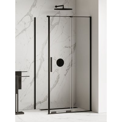New Trendy EXK-4127 KABINA SMART BLACK PROSTOKĄTNA 100x110x200 CZYSTE 8mm ACTIVE SHIELD