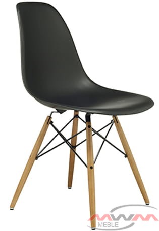 NOWOCZESNE KRZESŁO EAMES DSW CZARNE EM01
