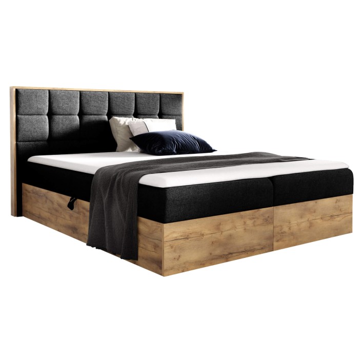 Łóżko kontynentalne 120x200 WOOD1 / z pojemnikiem
