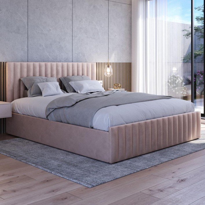 Łóżko tapicerowane 180x200 BELANIA 2 z pojemnikiem [P]