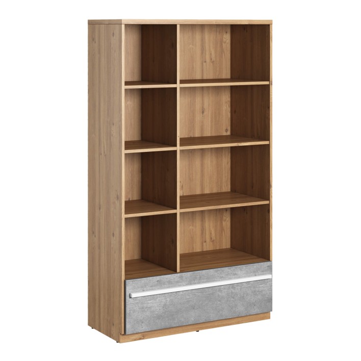 Regał PLANO PN-03 dąb nash/mitu grey/biały