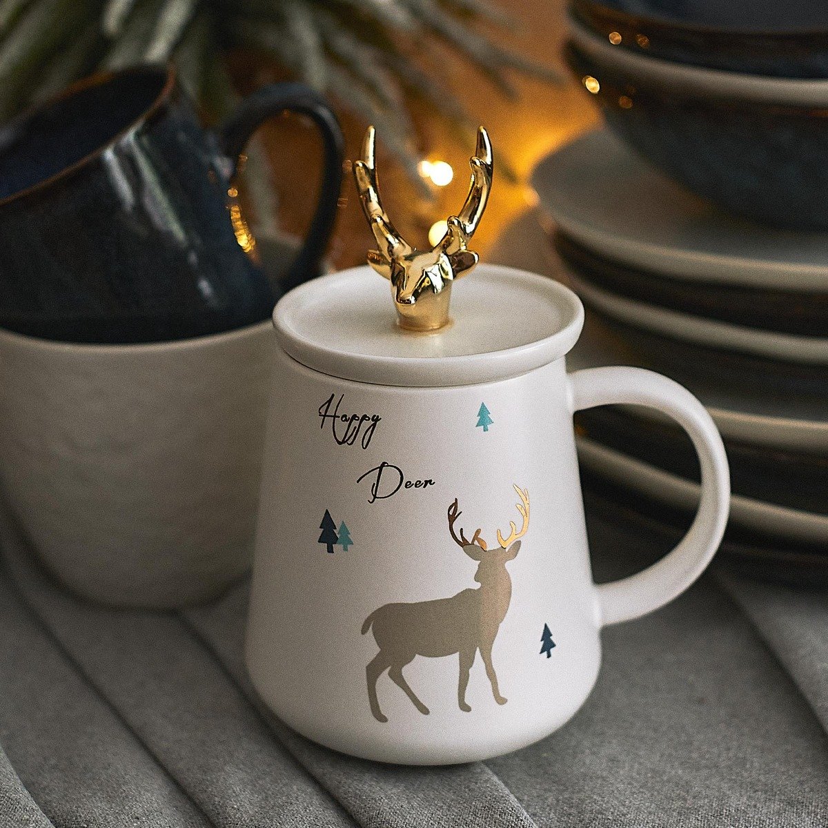 Kubek ROSIE z ozdobną przykrywką 0,4l