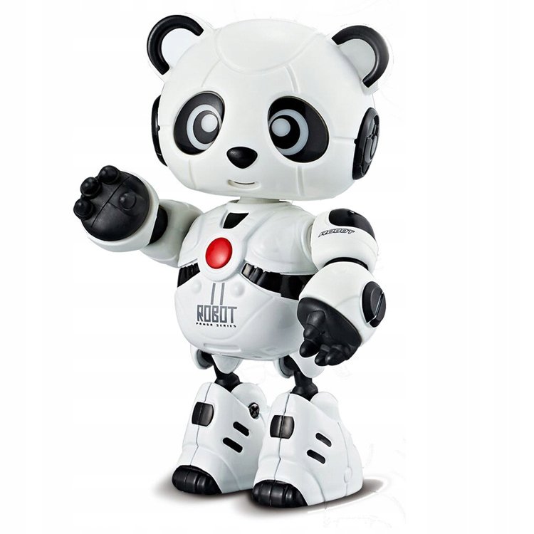 Interaktywny Robot Panda Mówi Powtarza Gra Świeci