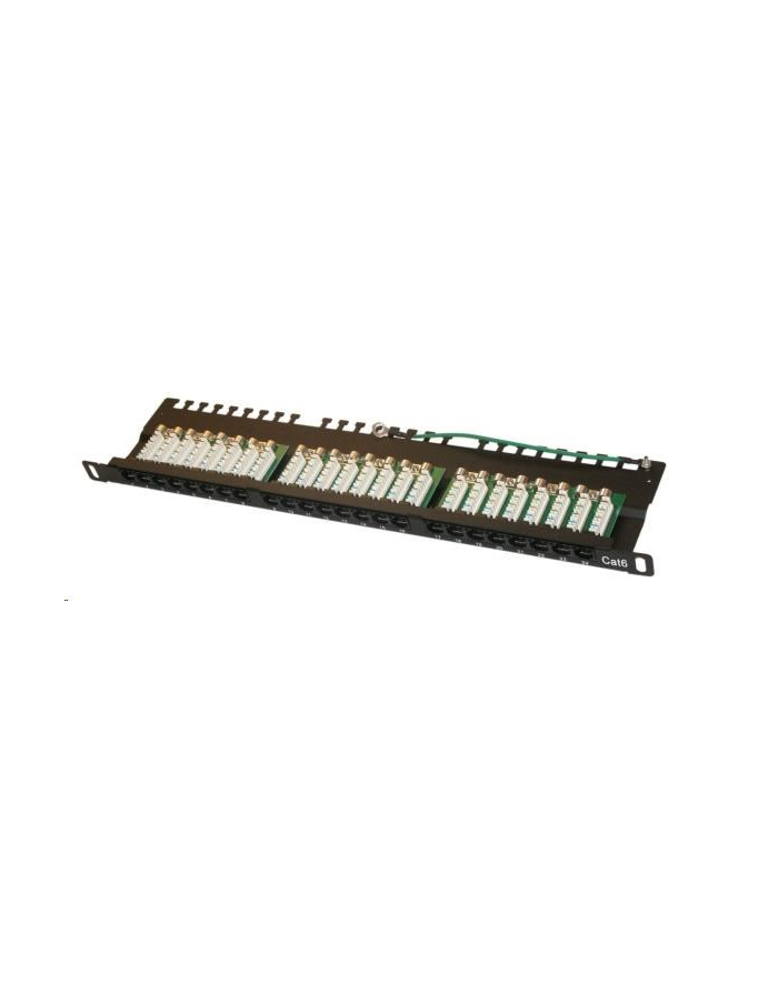 LYNX 19'' 1/0,5U Patch panel XtendLan 24port, UTP, Cat6, czarny XL-PP19-24U6-U