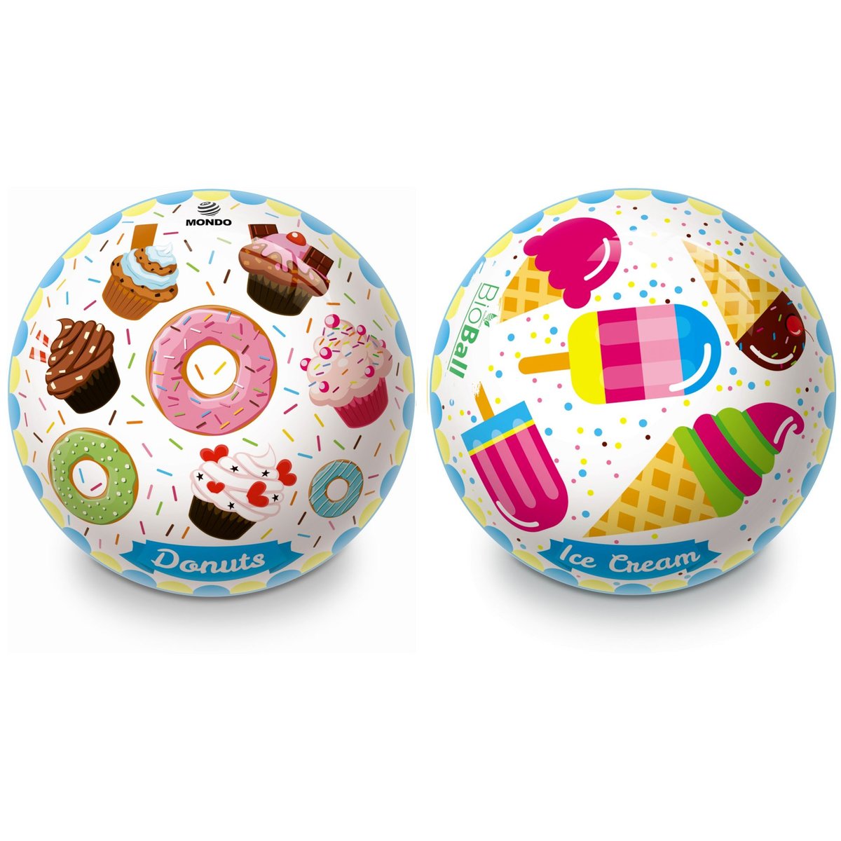 Piłka kolorowa 23cm Lody i Donuty BRIMAREX 26041 BRX