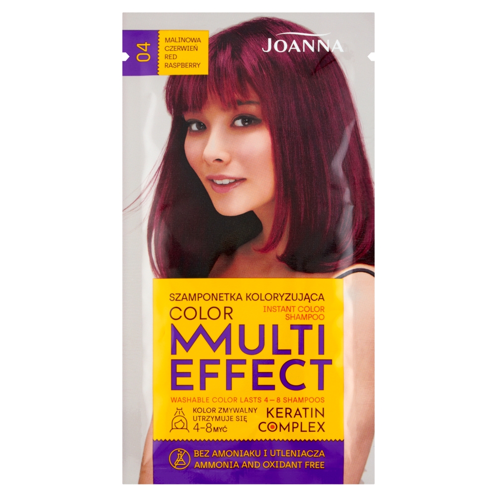 Joanna Multi Effect Szamponetka Do Włosów Malinowa Czerwień (04)