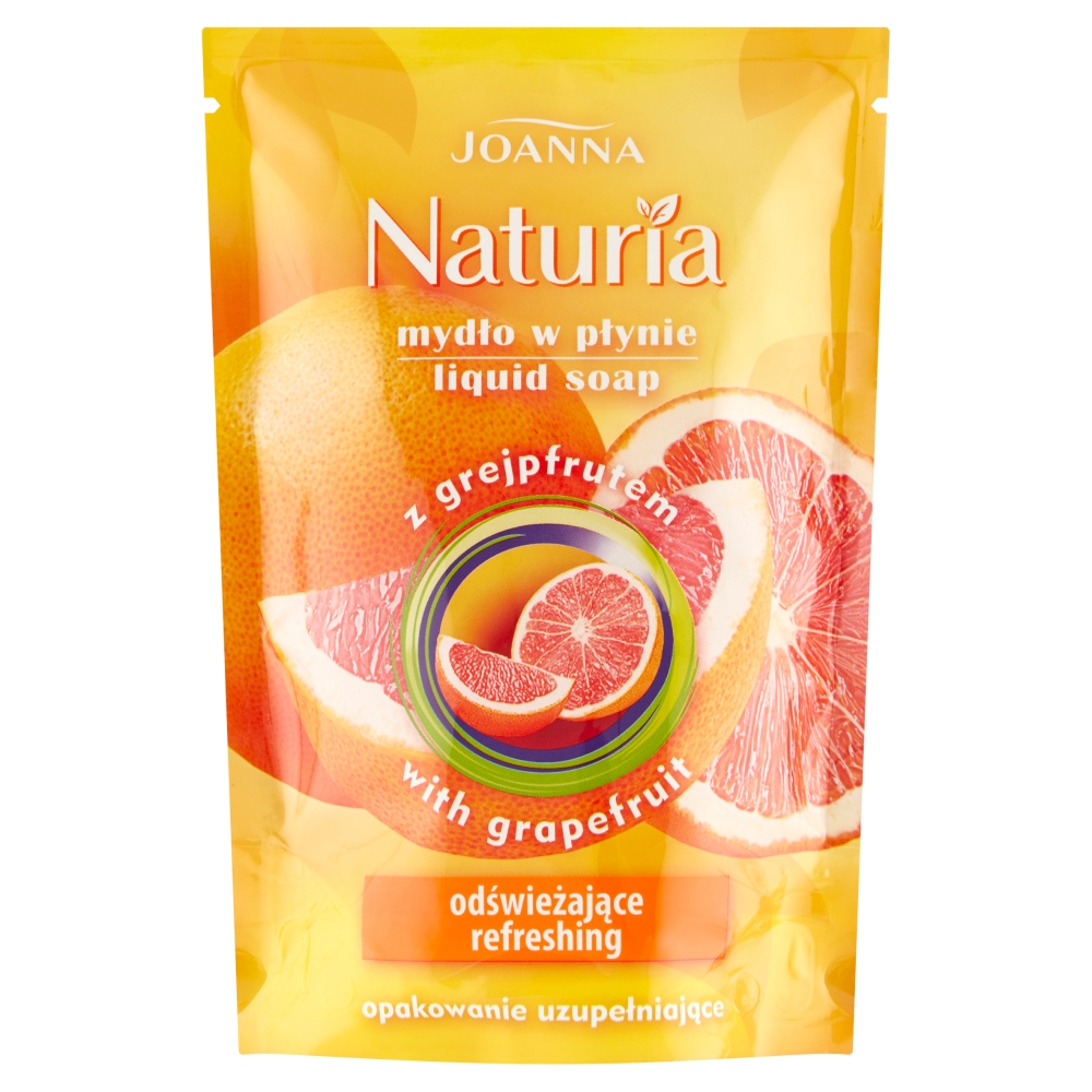 Joanna Odświeżające mydło w płynie do rąk z grejpfrutem - Naturia Body Grapefruit Liquid Soap (Refill)