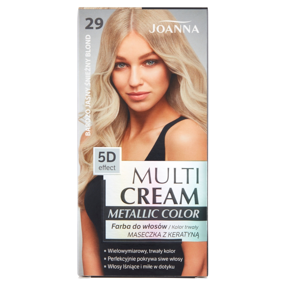Joanna Multi Cream Metallic Color 5D Effect 29 Bardzo Jasny Śnieżny Blond Multi Cream Metallic Color 5D Effect 29 Bardzo Jasny Śnieżny Blond