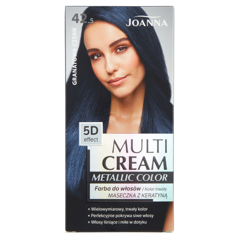 Joanna Multicream Metallic farba do włosów 42,5 granatowa czerń