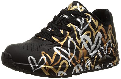 Skechers Damskie trampki UNO, czarne, 3,5 UK