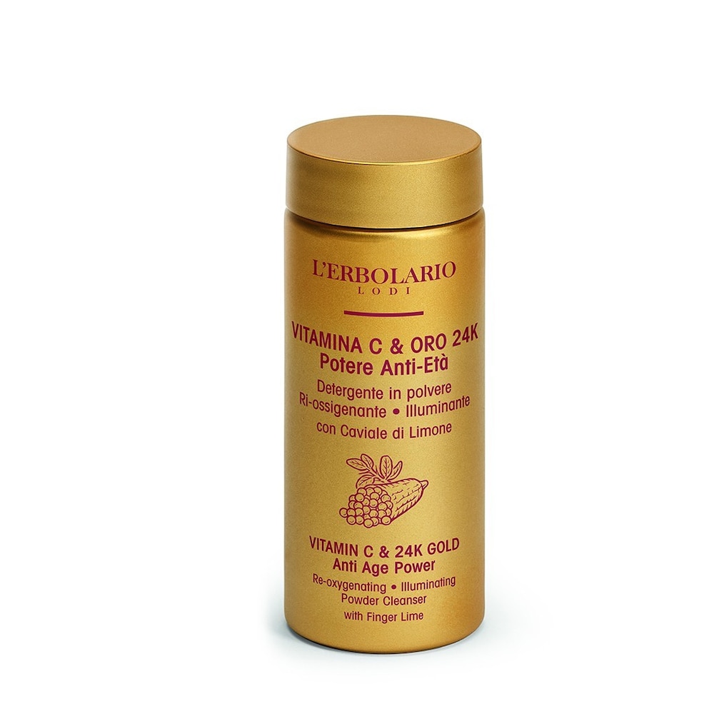 L'Erbolario VITAMINA C & ORO 24K Puder do oczyszczania twarzy moc przeciwstarzeniowa 35.0 g