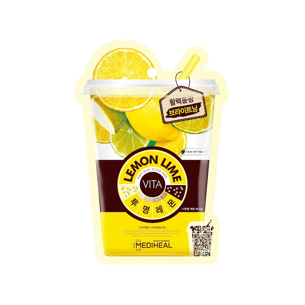Mediheal Mediheal Vita Lemon Lime Mask maska rozświetlająco- energetyzująca z cytryną i limonką 20ml