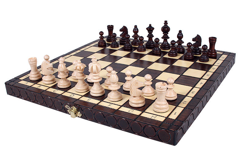Sunrise Chess & Games, szachy drewniane Olimpijskie 36 cm
