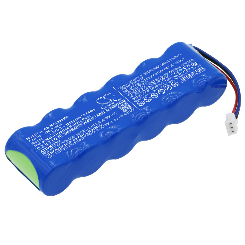 Micro Medical MicroLab 3300 Spirometer / MLA4303 1200mAh 8.64Wh Ni-MH 7.2V (Cameron Sino)
