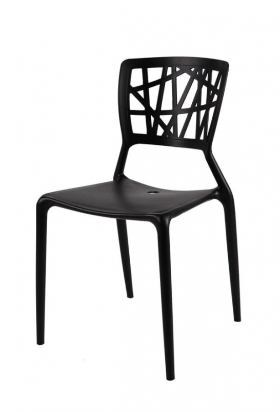 D2 Bush Krzesło inspirowane Viento Chair 42x41 cm, czarne 23793 