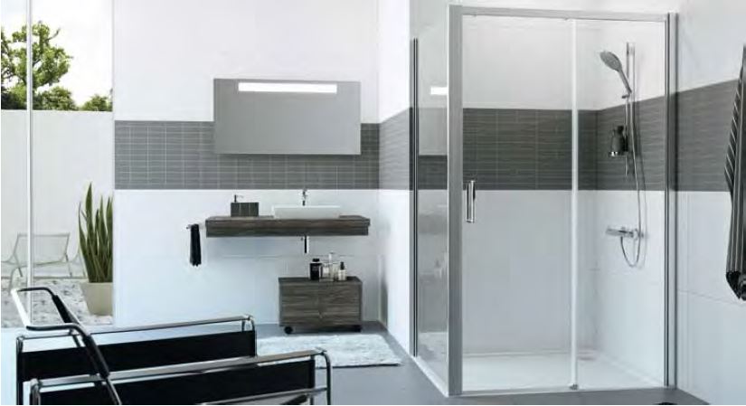 Huppe Classics 2 EasyEntry 4-kąt Ścianka boczna do drzwi suwanych SW 75x200 cm profile srebrne połysk, szkło przezroczyste C25402069321