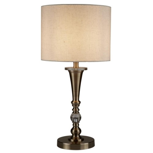 Lampa stołowa Oscar z lnianym kloszem