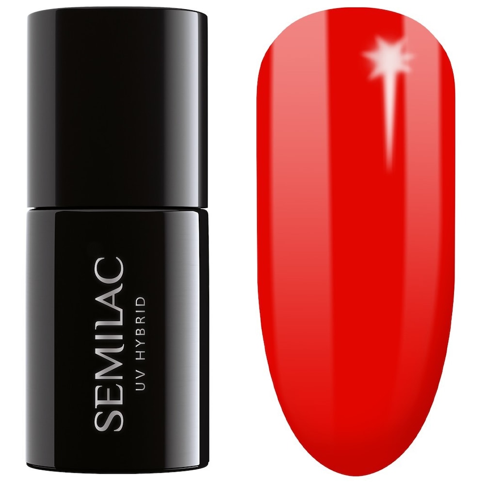 Semilac SEMILAC 317 VALENTINE Neon Red Lakier Hybrydowy