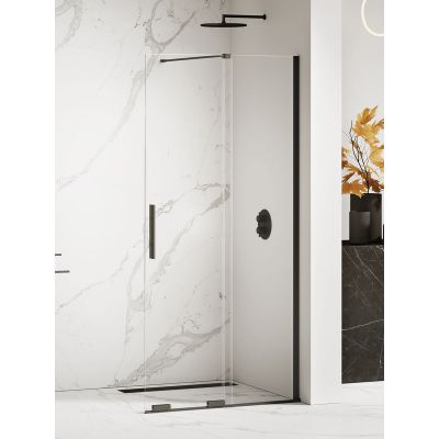 New Trendy EXK-4189 KABINA SMART BLACK WALK-IN 80x200 CZYSTE 8mm ACTIVE SHIELD