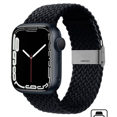 Фото - Ремінець для годинника / браслета CRONG Wave Band Pleciony pasek do Apple Watch 38/40/41 mm  (grafitowy)