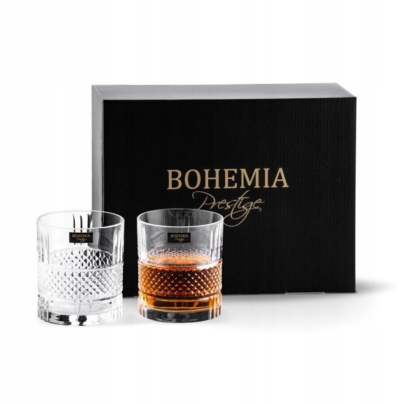 SZKLANKI KRYSZTAŁ WHISKY BOHEMIA ELEGANTE 340 X 6