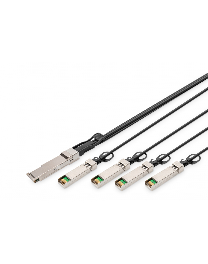 DIGITUS  KABEL DO BEZPOŚREDNIEGO POŁĄCZENIA 40G QSFP+ DO 4XSFP+ 1M  ()