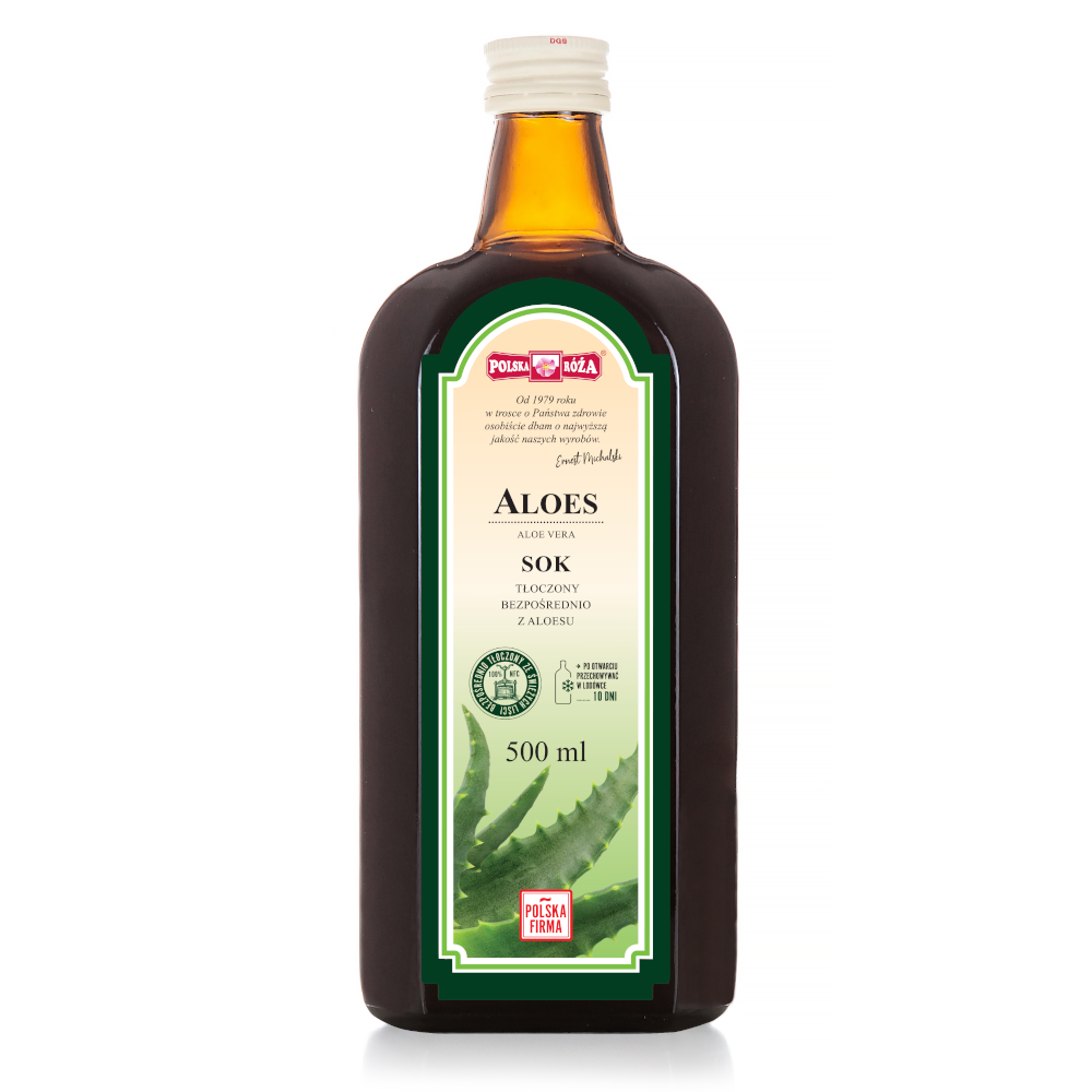 ALOES sok 100% 500ml bez cukru POLSKA RÓŻA