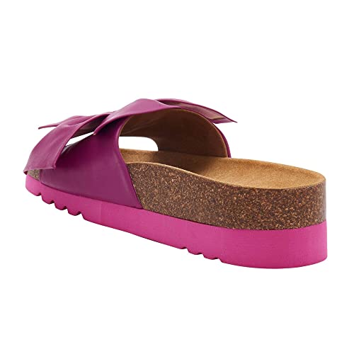 Lekarz Scholl Sandalia Bowy, Damskie Buty ortopedyczne, Fuchsia, 41 EU