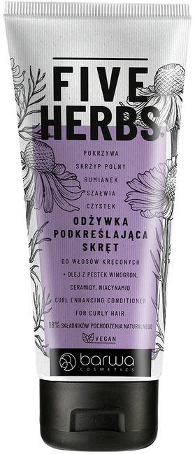 Barwa Five Herbs odżywka podkreślająca skręt do włosów kręconych 180ml