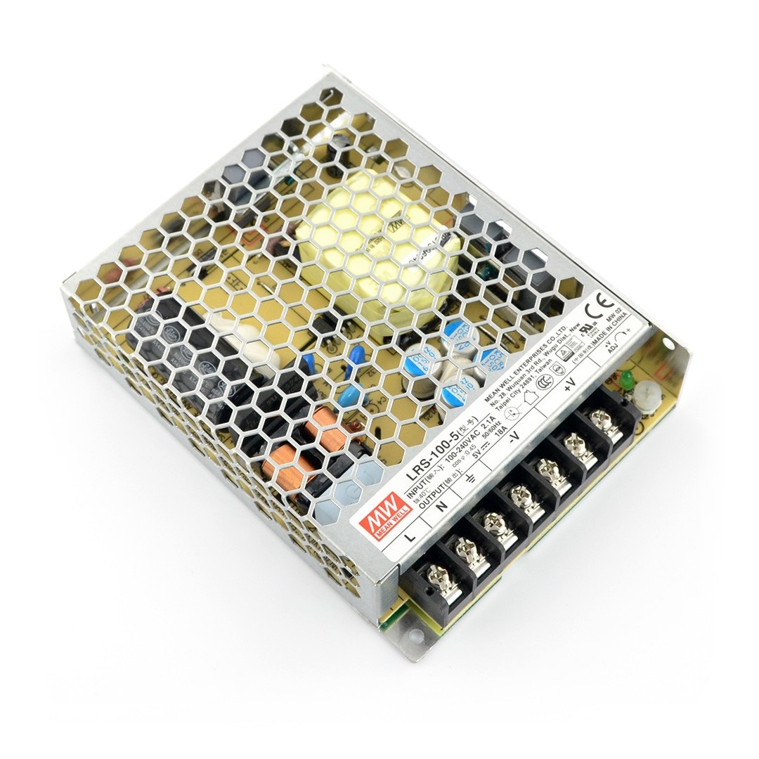 Zasilacz montażowy Mean Well LRS-100-5 - 5V/18A/90W