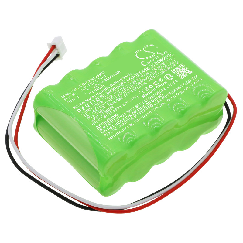 SinoMDT Infusion Pump SN-1600V / JS-12V-2.0AH 2000mAh 24.00Wh Ni-MH 12.0V (Cameron Sino)