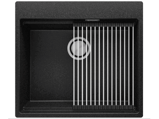 Zlewozmywak kuchenny granitowy jednokomorowy bez ociekacza z dużą komorą MAX Oslo 60 Level + zwijany ociekacz