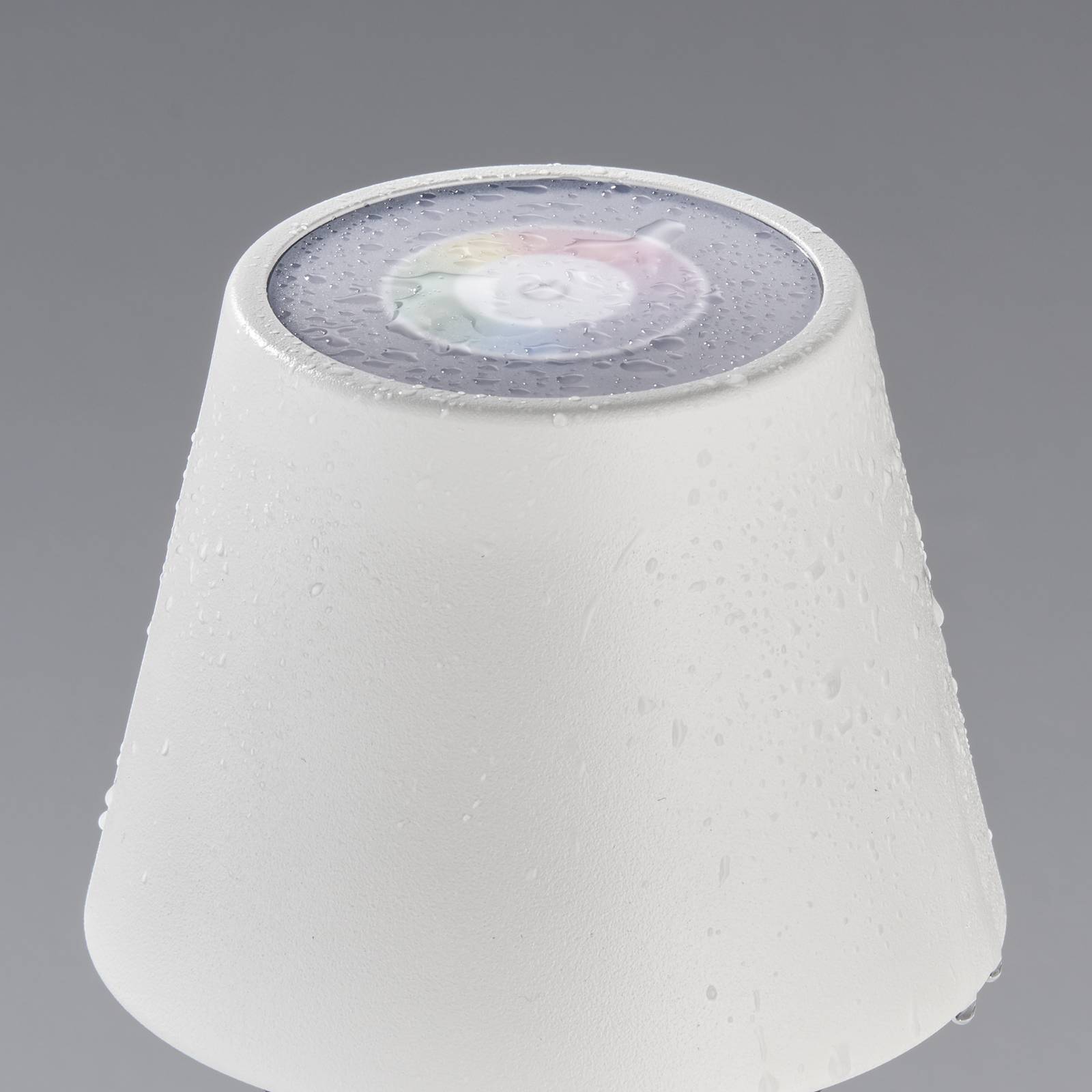 Lampa stołowa LED Cosenza RGBW piaskowo-biała