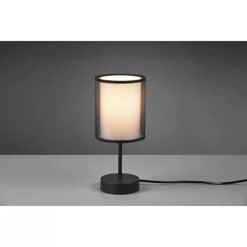Trio Burton 511400132 lampa stołowa lampka 1x28W E14 czarna