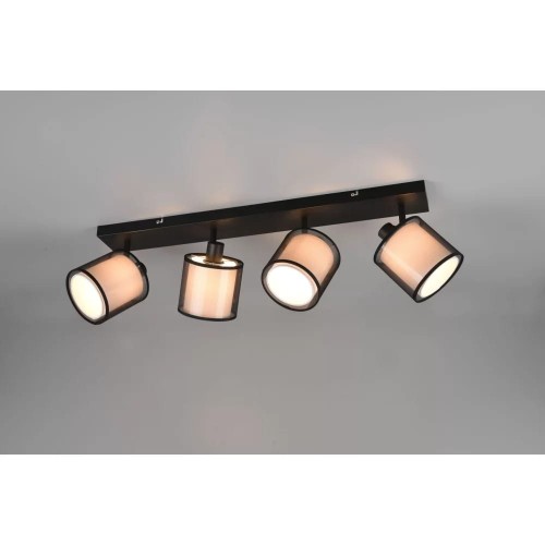 Burton lampa sufitowa (spot) 4-punktowa czarna 811400432