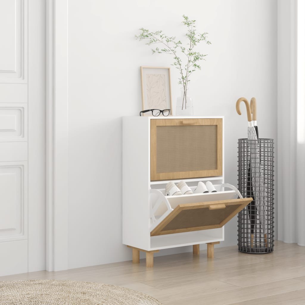 Lumarko Szafka na buty, biała, 52x25x80 cm, materiał drewnopochodny