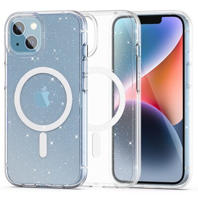 Tech-Protect Etui Flexair Hybrid Magsafe do Apple iPhone 13/14 Przezroczysty Brokat