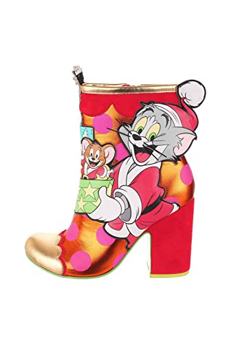 Irregular Choice Damskie kozaki Stack of Presents, Czerwony, 41 EU