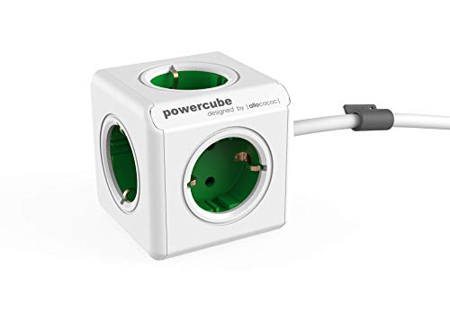 PowerCube Listwa zasilająca Allocacoc Allocacoc Extended incl.1.5 m Cable green (1306GN/DEEXPC)