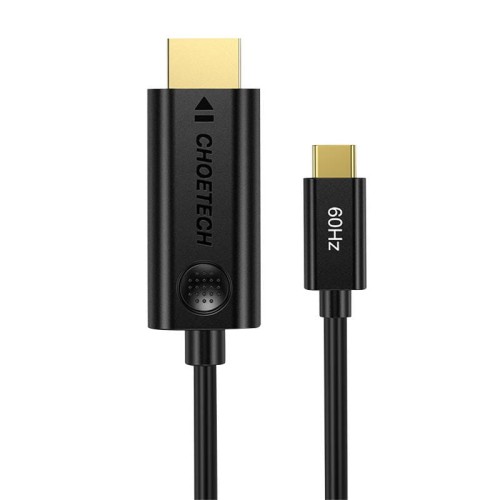 CHOETECH jednokierunkowy kabel adapter przejściówka z USB Typ C (męski) na HDMI 2.0 (męski) 4K 60Hz 1,8m czarny (CH0019) CH0019
