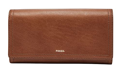 Fossil, Damski Portfel z Klapką, Brązowy