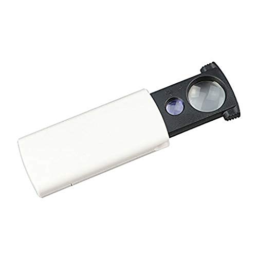 EUROXANTY - Kieszonkowe szkło powiększające ze światłem LED i UV z obiektywem 21mm 9 mm powiększenie 20X 45X Biżuteria