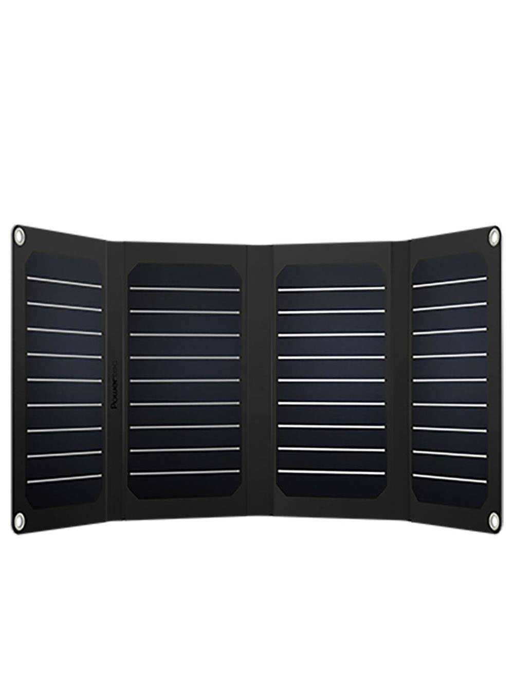 Przenośny panel słoneczny Powertec PT Flap 21W Triple-Output USB A, USB-C & 12V MPPT - black