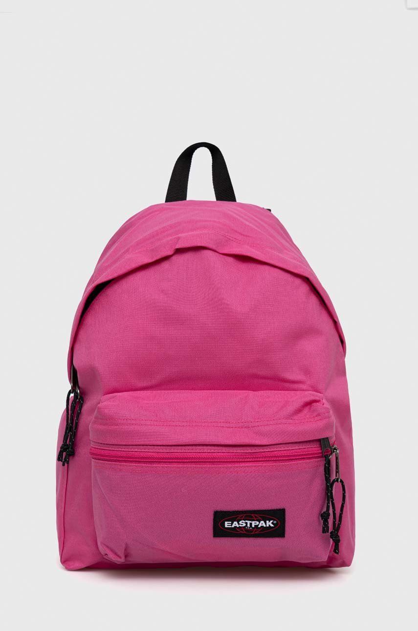 Eastpak plecak damski kolor różowy duży z aplikacją