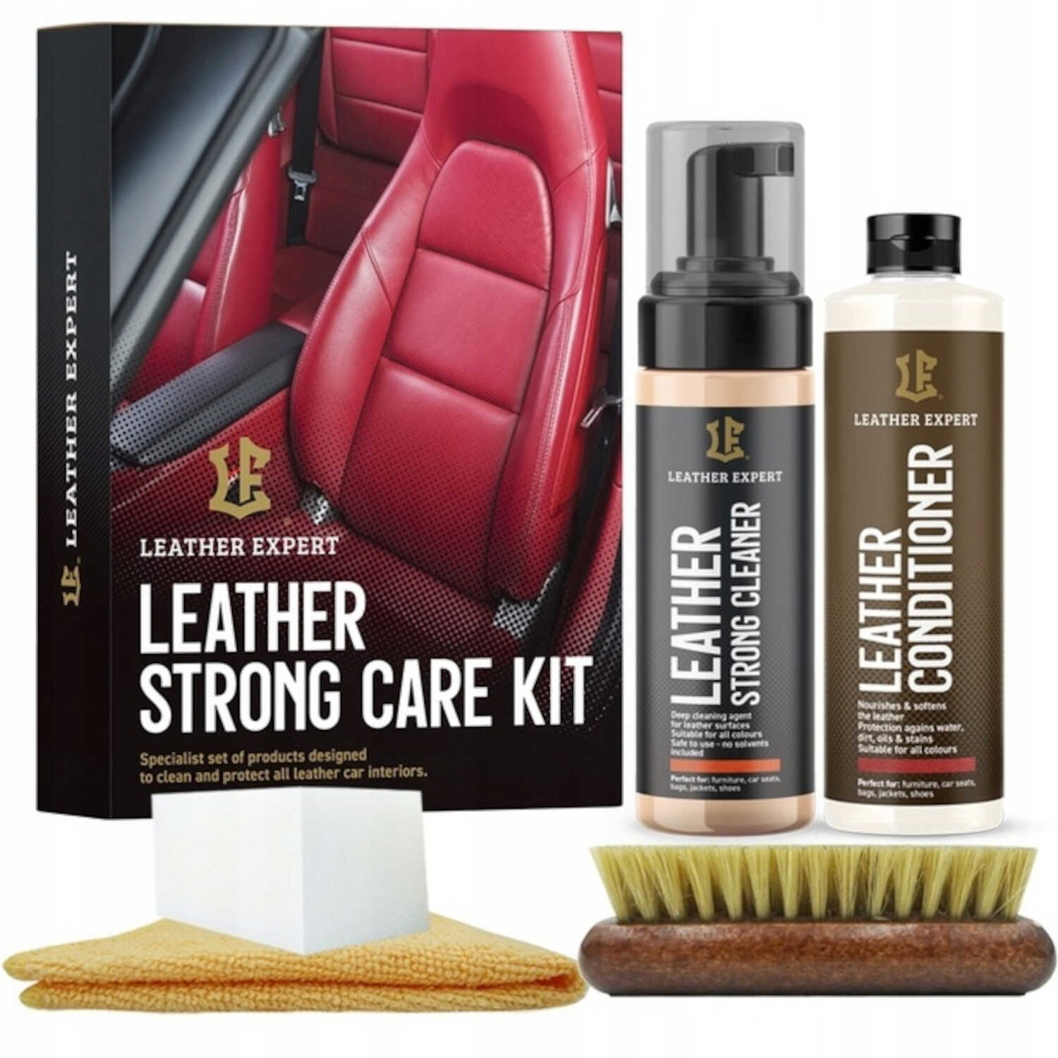 Leather Expert Strong Care Kit  zestaw do czyszczenia i konserwacji skóry