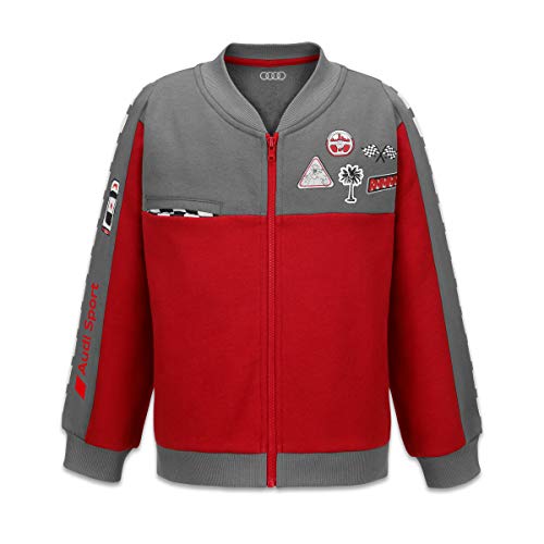 Audi Sport Sweatjacke Racing, Kleinkinder, grau/rot, 98/104