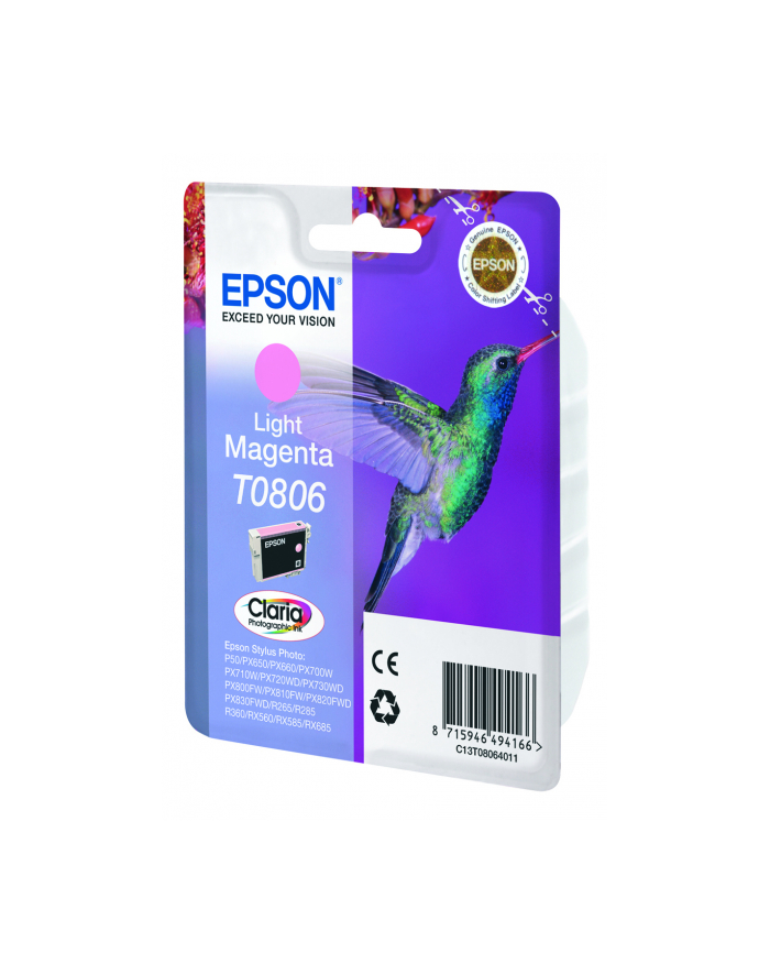 Tusz Epson jasny czerwony T0806=C13T08064011 8 ml